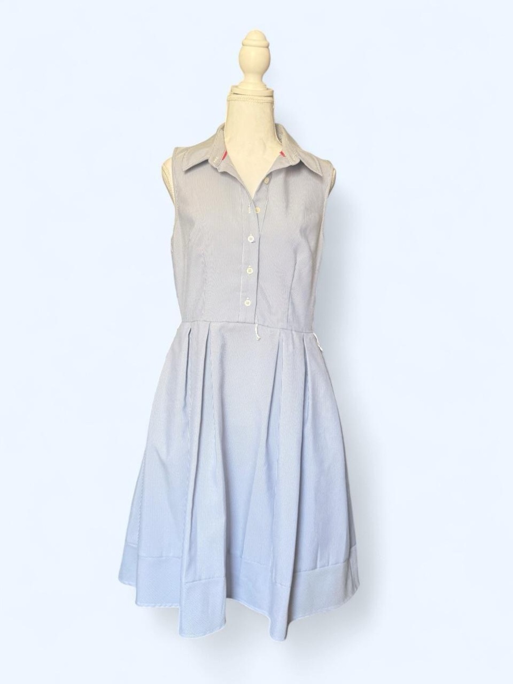 💙 JNY Jones New York Blue Striped Sleeveless Dress 💙